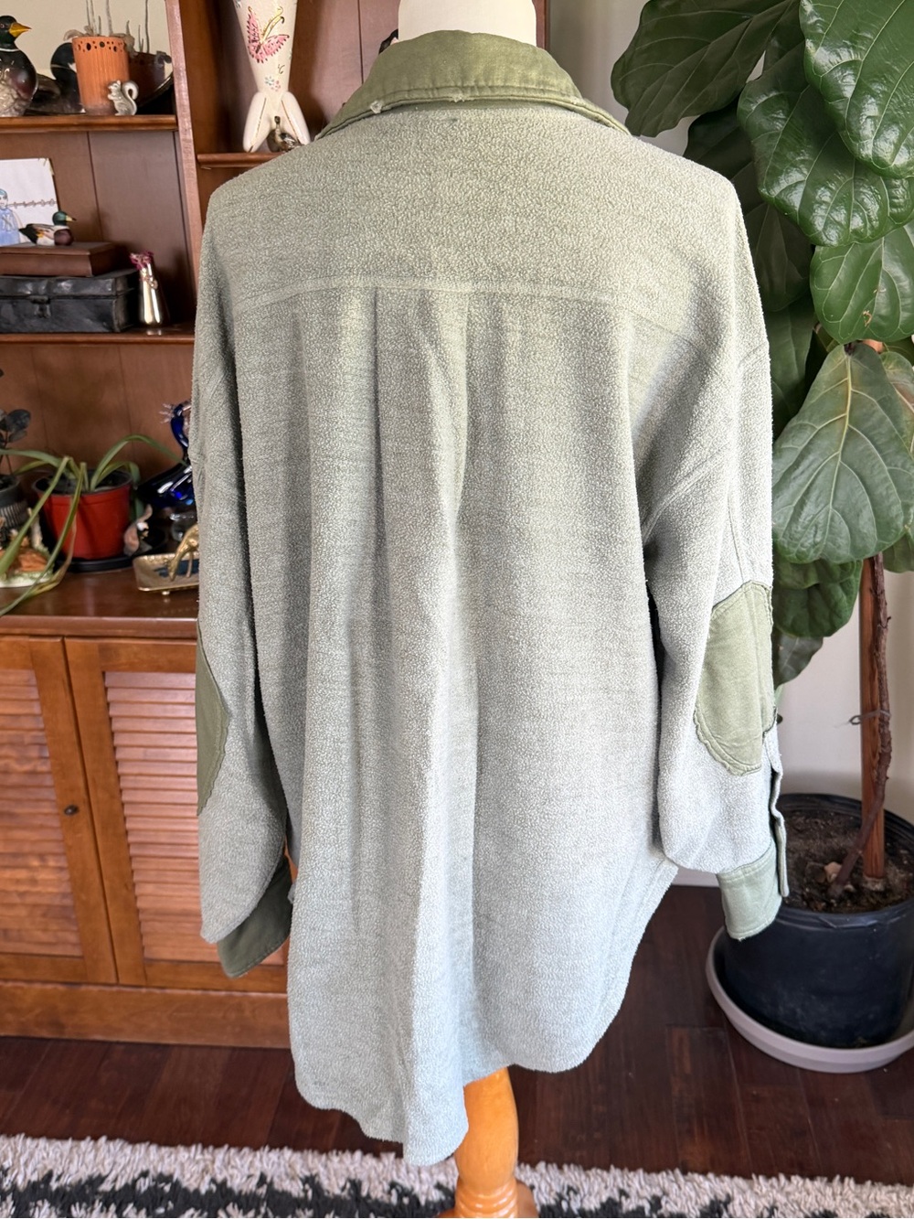 Free People Jaded Green Ruby Shacket Shirt Jacket S NWT - Picture 8 of 15